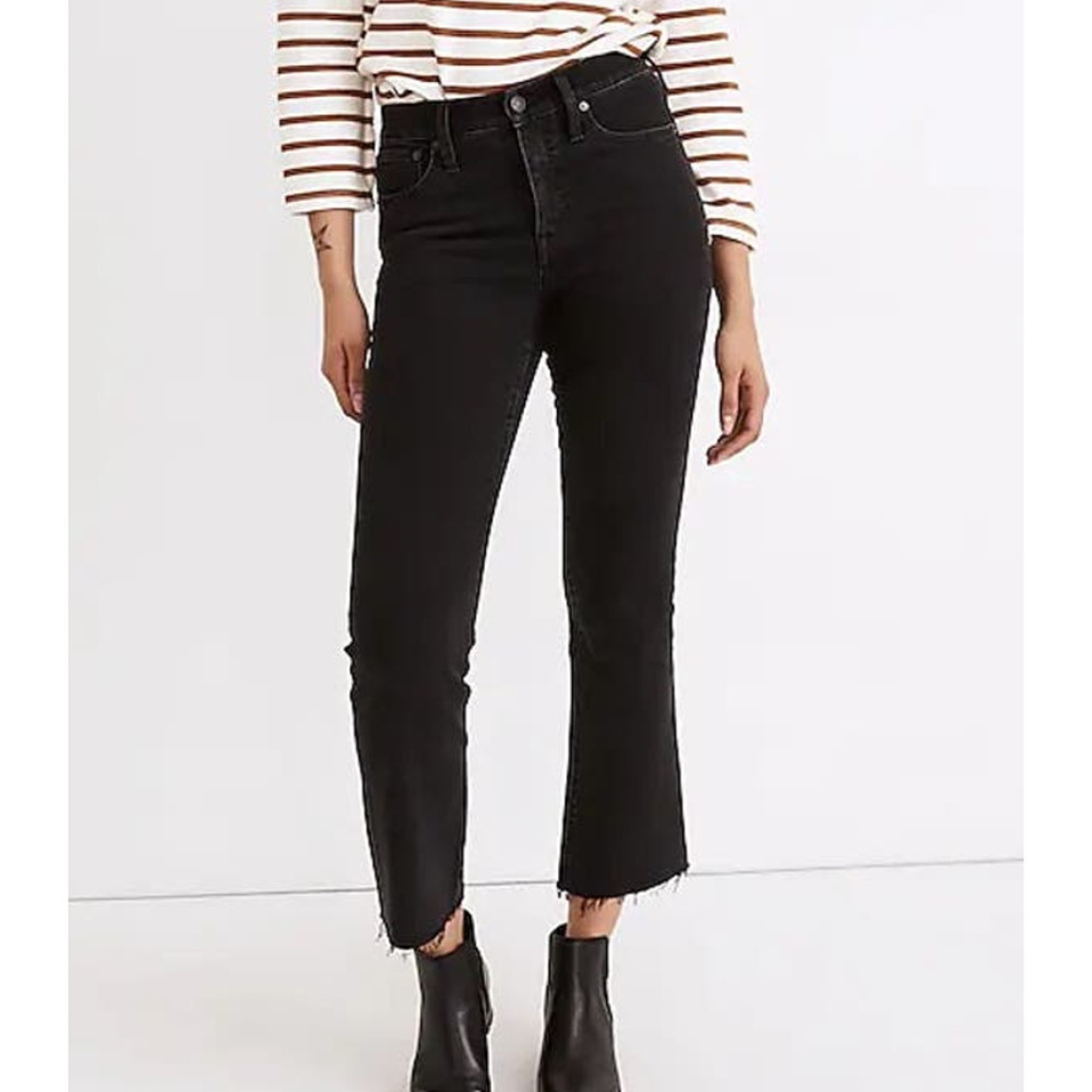 Madewell Cali Demi-Boot Jeans in Edmunds Wash: Raw-Hem Edition Size 25